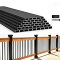 HZIU 60 Pack 36" Deck Balusters，Stainless Steel Deck Railing Kit | Rustproof Side Mount Spindles Railings with End Caps & Screws–Modern Porch Balusters for Patio, Balcony&Outdoor Staircases - size: 36 Inch