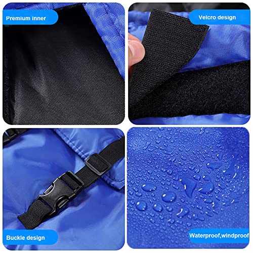 Calf Blanket Warm Clothes Goat Blankets for Winter Keep Calves, Goats, Dogs, Foal, Donkey Warming Thickened Belly Protection Windproof Large Size Blue
