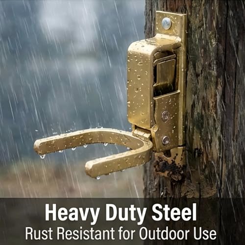 Heavy Duty Gate Latch for Farm & Ranch Gates, One Hand Automatic Spring Lock, Instant Self Locking Gate Latch for Metal Pipe, Wood & Backyard Fence Gates, Rust Resistant Easy Install