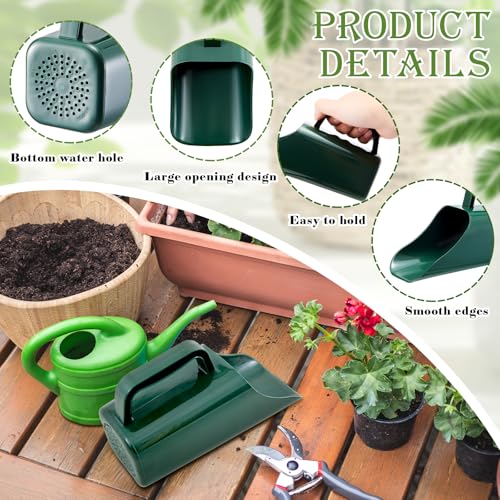 3 Pack Plastic Garden Scoop Soil Sifter Cultivation Potting Scoop Garden Tool Bucket Hand Shovel for Digging Up or Transporting Scoops of Soil for Flower, Vegetable, Plants Care