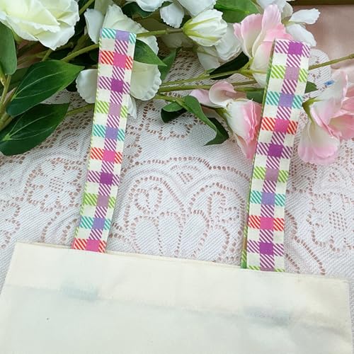 Easter Basket Bunny Canvas Tote Bag, 12.2x11 Inches, Natural Canvas, Hand-Carry, for Gift and Easter Egg Collection - color: B-pink