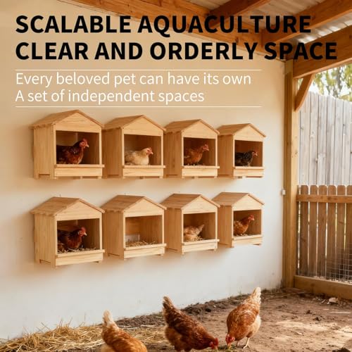 Wooden Chicken Nesting Box 3 Portable Chicken Coop with Detachable Ramp, Indoor/Outdoor Hen House for Egg Laying - Can be Wall-Mounted or Ground Use, Easy Clean Poultry Supplies for Backyard Farm - size: 3 Pack | 12.6"L x 11.8"W x 15.0"H