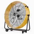 Bonnlo 30 inch Industrial Drum Fan, 13000CFM High Velocity Metal Floor Fan with Handle, 3-Speed, 360° Tilt, Heavy Duty, Air Circulator for Shop, Garage, Gym, Barn, Commercial, Yellow - size: 30'' (Yellow)