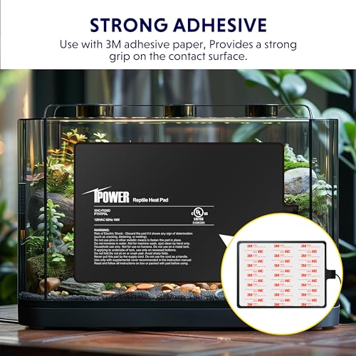 iPower 8X12 Inch Reptile Heat Pad Under Tank Heater Terrarium Warmer Heating Mat for Turtles Lizards Frogs and Other Small Animals - size: 8 X 12 Inch, style: Heat Pad