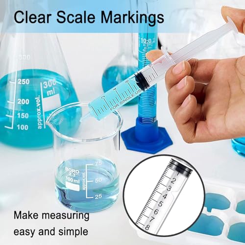 10ml Syringe for Liquid, 10cc Syringes Without Needle, Individually Wrapped, Pack of 12 - size: 10ml