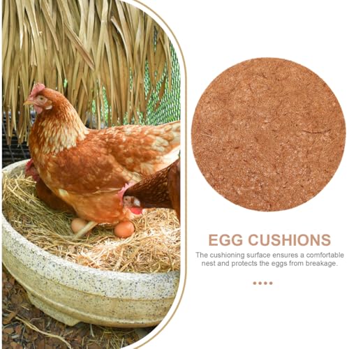 TOYANDONA 4 Pack Chicken Nesting Pads Coconut Fiber Egg Cushions for Coop Nesting Box Pads for Laying Hens Reusable Pet Nest Supplies for Rabbits Birds Cats and Dogs 11.81 X 11.81 X 0.35 in