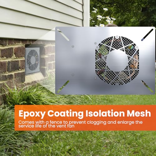 Abestorm 260CFM Crawl Space Ventilation Fan, IP-55 Rated Commercial Stainless Steel Vent Fan with Humidistat & Thermostat, 6.7 Inch Ventilator with Isolation Mesh for Crawlspace, Basement, Garage | Stainless Steel Vent Fan smart Digital Panel, Temperature