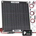 POWOXI MPPT 30W 12V Solar Car Battery Trickle Charger & Maintainer ETFE | Waterproof Flexible Solar Panel Kit | Prevents Overcharging with Smart Controller | Fits 12V Batteries for Boats, RVs & More - size: 30W-MPPT Pro