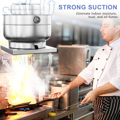 Restaurant Hood Grease Rated Exhaust Fan- Food Truck High Speed Direct Drive Centrifugal Upblast Exhaust Fan 1HP 110 Volt Single Phase Motor 3500 CFM - size: 1HP