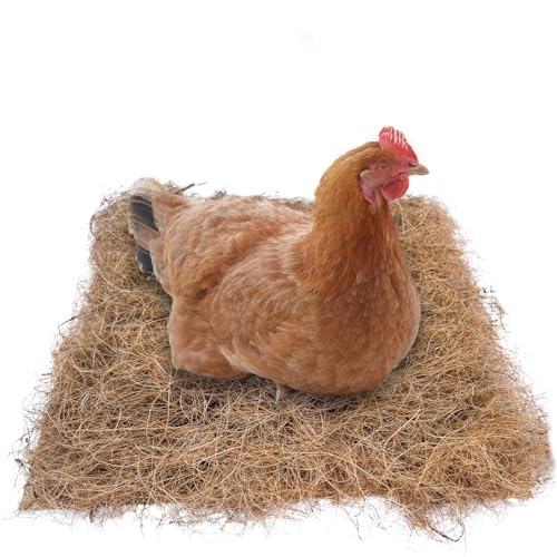 8-Piece Chicken Coop Nest Pad Set Soft and Comfortable Coconut Fiber Pads 13“ x 13” Ideal for Chicken Coops, Rabbit Cages, and Reptile Enclosures Pet Cage Nesting Pads