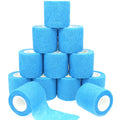 Self Adhesive Bandage Wrap Animal Cohesive Bandage Self Adherent Wrap First Aid Tape for Dogs Cats Horses Birds & Wrist Healing Ankle Sprain Swelling - color: 2 Inch Light Blue 12 Rolls