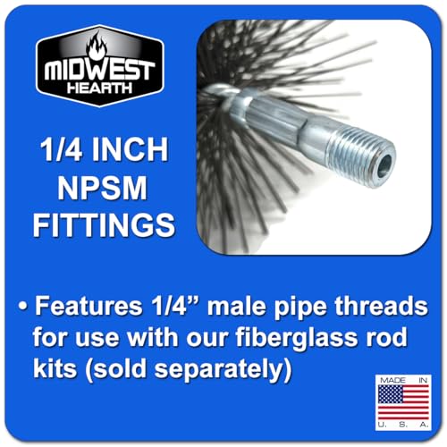 Midwest Hearth Square Wire Chimney Cleaning Brush (6-Inch Square) Made in USA - size: 6-Inch Square
