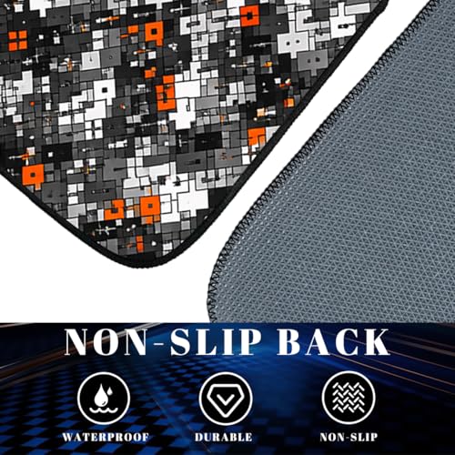 Camo Car Floor Mats Set of 4 Digital Pixel Geometric Squares Orange Black Automotive Foot Mats Rugs Carpet for Car Non-Slip Auto Car Accessories Universal Fit Car Accessories for Truck - color: Camo