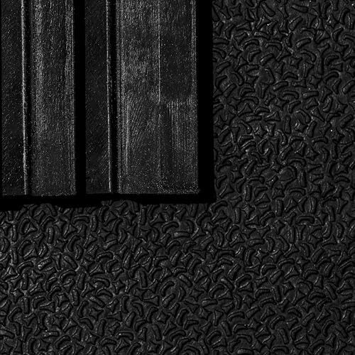 PAR-MSI Heavy Duty Gym Flooring Mat - 3.5' x 6' x 3/4" Thick Rubber Mat - Solid Black - Ideal for Home Gyms, Commercial Fitness Centers, Workouts, and More