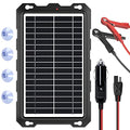 SUNAPEX 10W 12V Solar Car Battery Trickle Charger & Maintainer | Waterproof Portable Solar Panel Kit | Prevents Overcharging with Smart Controller | Fits 12V Batteries for Boats, RVs & More - size: 10W