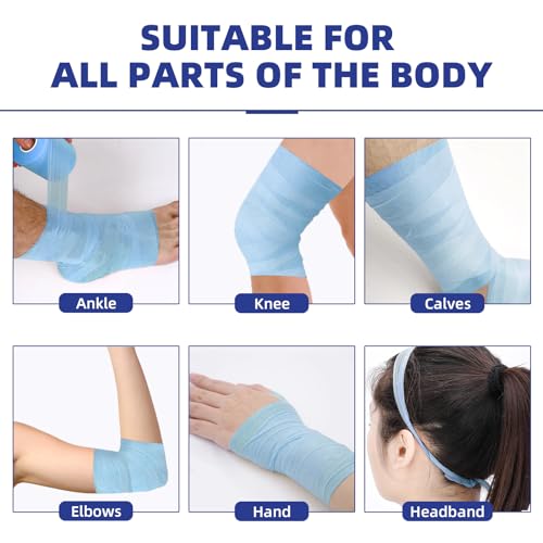 OK TAPE Pre Wrap Tape 4-Rolls 120 Yds Athletic Foam Underwrap for Sports | Soft, Breathable, Skin-friendly and Latex-free, Protect for Ankles Wrists Hands and Knees, 2.75 Inches - Blue - color: Blue, size: 2.75 Inch x 30 Yards