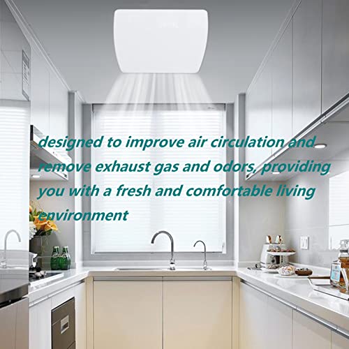 Bathroom Exhaust Fan 141 CFM 6 Inch Home Ventilation Ceiling Window and Wall Mount Vent Fan with Anti-backflow Check Valve for Kitchen Bathroom Garage(110v/18W/White) - size: 6''