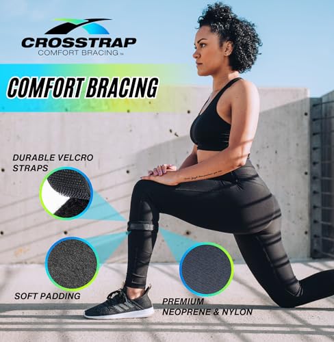 Calf & Shin Supports, Shin Splint Brace | Adjustable Neoprene Shin Splint & Leg Compression Support Strap | for Strains, Injuries, Pain - size: Small (2 Straps)