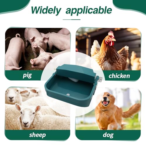 9L/300oz Automatic Dog Water Bowl Wall Mounted for Chicken Cat Cattle Sheep