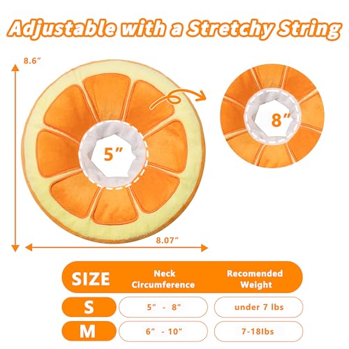 Soft Cat Cone Collar, Cute Cats Recovery Collar Suitable for Cats | Cat cone for Small, Medium, Large cat,Elizabethan Neck Collar for Cats After Surgery (Orange, Small) - color: Orange, size: Small