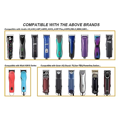 Dog Grooming Ceramic Blades,Compatible with Andis AGC,Oster 76,Wahl KM10 | 2.4mm(3/32") Cutting Length,size 84 - color: Size T-84