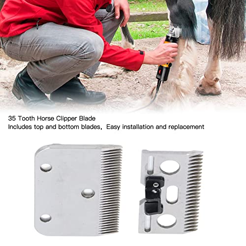 35 Teeth Horse Shears Replacement Blades, Detachable Universal Blades for Professional Horse Grooming Clippers