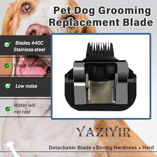 3 Pack 5/8N Detachable Dog Grooming Steel Blades,Compatible with Andis,Oster A5,Wahl KM-10 Series,Cut Length 1/32" 0.8MM （Black） - size: 5/8N-0.8mm 3 Pack