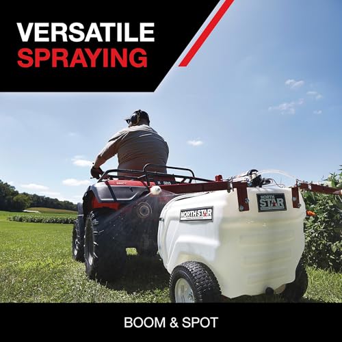 NorthStar 31-Gallon Tow-Behind Boom/Spot Sprayer, 2.2 GPM, 12V, 70 PSI | NSQ on-demand pump, Spring-loaded breakaway boom, Wide-area coverage, Targeted spot application, ATV/lawn tractor towing - size: 31 Gallon