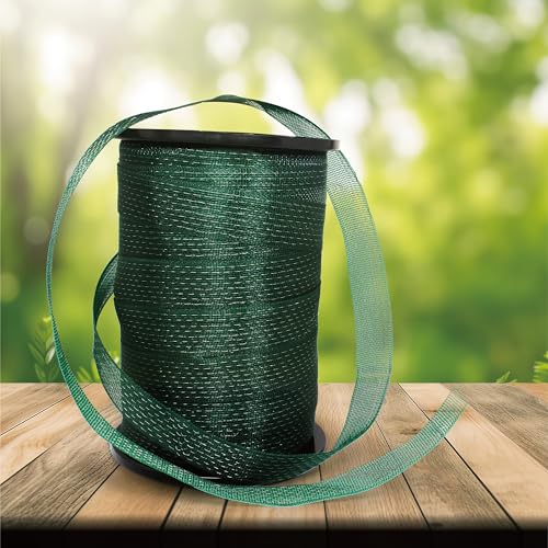 Portable Electric Fence Poly Tape 575feet Length,1-1/2inch Width,8 Strands of Stainless Steel Wire, 1 Spool - Dark Green - color: Dark Green, size: 1-1/2in x 575ft - 1 Spool