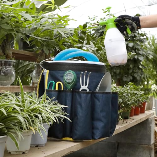 Bucket Tool Organizer, 5 Gallon Garden Tool Bucket Organizer, Bucket Tool Caddy Organization for Garden, Construction, Carpenter, Electrician, Builder