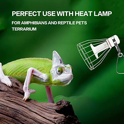 Simple Deluxe E26 Clamp Lamp Light with Steel Cage Wire Grillup, Suit for 250W Lamp (No Bulb Included) with 6 ft Cord, 2 Pack - size: Lamp Cage (250 Watts) (Pack of 2), style: 1-Pack (Ceramics)