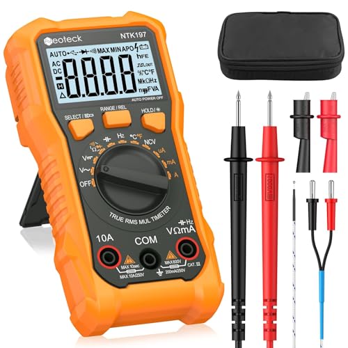 Neoteck Professional Electrical Testing Kit: Digital Multimeter Voltmeter & Voltage Detector Pen with Receptacle Tester, AC/DC Voltage, Current, NCV, Continuity, Live Wire, Circuit Tester