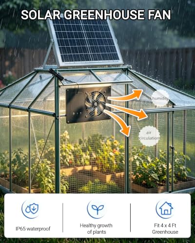 Solar Powered Fan with 15000mAh Battery & Timer for Chicken Coop | Small Solar Exhaust Fan, 25W Quiet, Waterproof, High Airflow for Outdoor, Greenhouse, Sheds,Pet Houses Ventilation Equipment - size: 11 inches