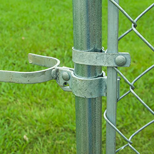 1-3/8" Chain Link Fence Gate Post Hinge, Galvanized Fence，4pcs for 32mm Pipe Panel Frames, Male and Female Hing Carbon Steel Max Load 220lb Fit 1 ⅜"