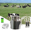 7L Cow Milking Machine,Rechargeable & Adjustable Suction Electric Milker - size: 7L Cow Battery