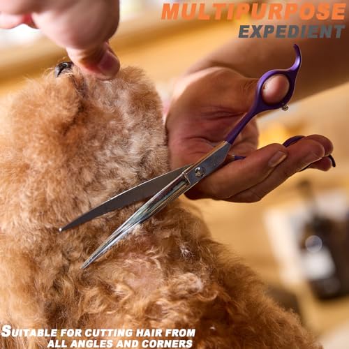 High-end Professional Dog Grooming Curved Scissors Pet Curved Shears 7 Inches Extremely Very Sharp Made Of Stainless Steel Alloy By Hand For Dog Cat Groomer - color: 7inch Curved Shears