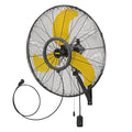 HiCFM 30 inch Misting Outdoor Oscillation Weatherproof Wall Mounted Fan | Industrial Fan with IP44 Enclosure Motor, GFCI Plug, 9300 CFM 3-Speeds High Velocity Powerful Wall Fan, UL Outdoor Approved - size: 30" outdoor