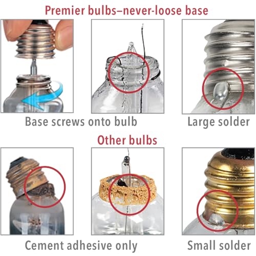 Premier 1 Heat Lamp Bulbs – Smooth Glass Infrared, Never-Loose Base, 250W | Smooth clear glass infrared bulb. Never-loose base — screws in, no cement. 6-month continuous life. 2-pack. - style: 250 watt