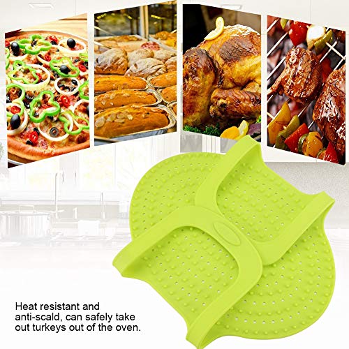 Haofy Silicone Turkey Lifter Heat Resistant -40¡ãC to 260¡ãC Non-Stick Reusable for Roast Chicken Lifting, Thanksgiving Turkey Roasting, Sunday Family Oven Baking - color: Green