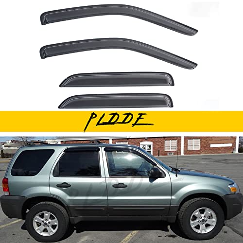 Window Visor Rain Guards for 01-12 Escape 08-11 Tribute 05-11 Mariner | Premium Acrylic Smoke Wind Deflectors Tape-On Outside Mount, Rainproof Sun Protection For Quiet Daily Commute Road Trip - size: 01-12Escape/08-11Tribute/05-11Mariner