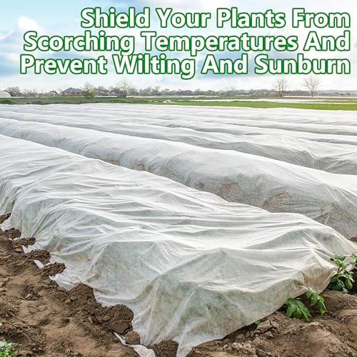 15 x 10 Ft Plant Sun Protection Cloth, Non-Woven Garden Plant Shade Cloth | White Light Refraction Breathable Sun Shade Cloth Cover for Protecting Plants Vegetable Rows from Direct Sunlight - color: 10 x 15 Ft-1pcs