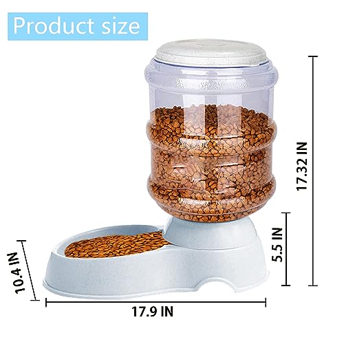 Automatic Dog Feeders, Dog Feeder Dispenser for Large Dogs, 3 Gallon Gravity Automatic Dog Cat Feeder Station, Dry Food Storage Container Bowl for Adult Dogs