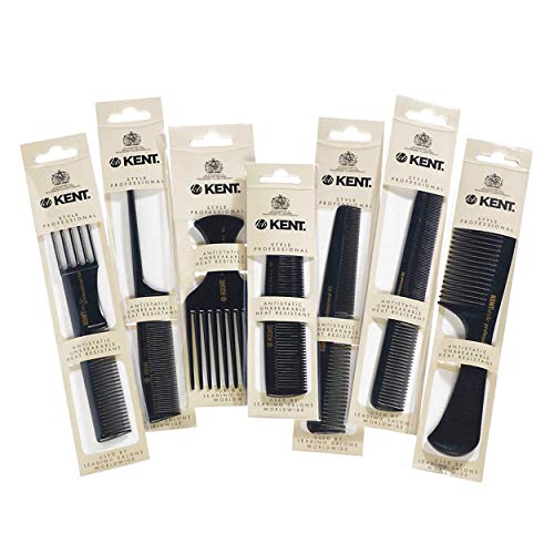 Kent SPC82 Fine Tooth Salon-Style Dressing Comb - Professional Barber Haircut Comb for Styling and Teasing - Quality Barber Supplies - Saw-cut Handmade in England - size: SPC82