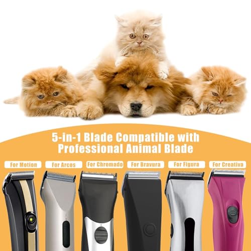 2 Pack Detachable Adjustable Pet Dog Grooming Clipper 5-in-1 Blade Replacement Fit for W-AHL Professional Animal Blade, for Grooming, Clipping, Trimming Dogs, Cats, Horses, Livestock