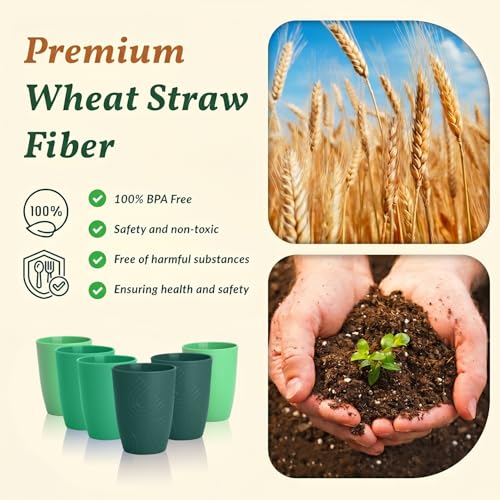 Homienly Cups for Drinking 12oz Daily Use Cups Dishwasher Safe Plastic Cups Alternative Stackable and Lightweight Reusable cups for Family Use-Forest Series - color: Green Series, size: 12 Ounces