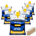 6 Pack Disposable Fly Traps Outdoor, Hanging Fly Bags for Patio Farm Ranch | Fly Hunter with Bait for Flying Insects, Waterproof Fly Catcher for Chicken Coop Barn - size: 6 Packs