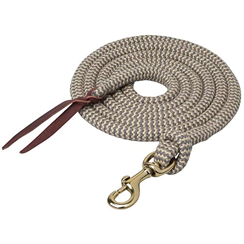 Weaver Equine EcoLuxe™ Bamboo Lead with Snap, 10-feet - color: Charcoal/Tan, size: 10 feet