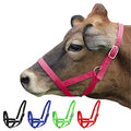 Derby Originals Adjustable Nylon Livestock Cattle Halters - color: Pink, size: X-Large (1400-2000+lbs)