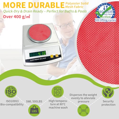 EZ Assistive Patient Lift Sling with Commode - Patient Lifting Slings for Transfer - Medical Full Body Straps for Elderly, Disabled,Nursing,Caregiver - SWL 500 lbs (Small-Red-1 PC) - size: Small-Red-1 PC