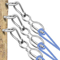 3 Pcs Horse Tie Ring,Heavy Duty Stainless Steel Tie Ring Horse Training Equipment Horse Tack and Supplies with Eye Bolt,Quick snap,Humane and Safe Tie Way - style: Silver-3PCS